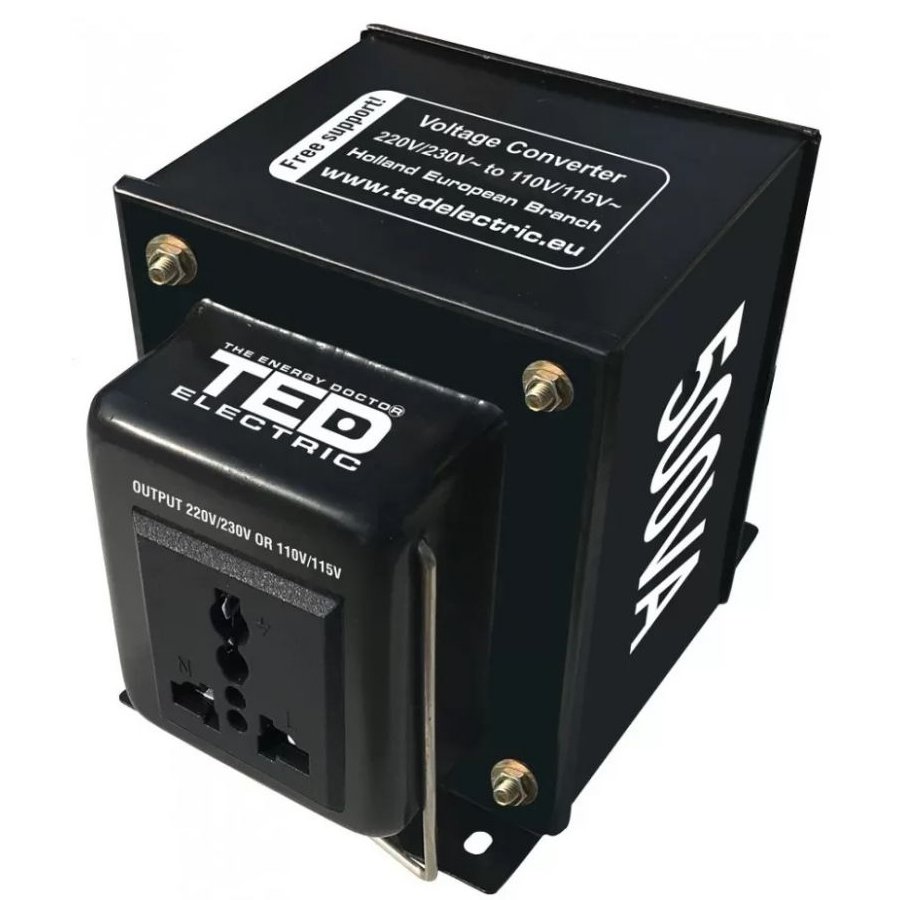 Oferte la Convertor tensiune 230-220V la 110-115V 500VA reversibil TED003676
