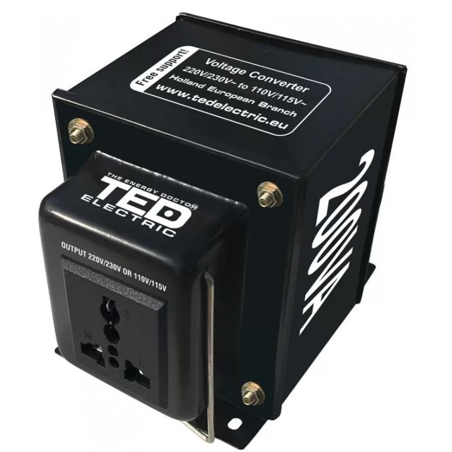 Oferte la Convertor tensiune 230-220V la 110-115V 200VA 140W reversibil TED110REV-200VA TED003652