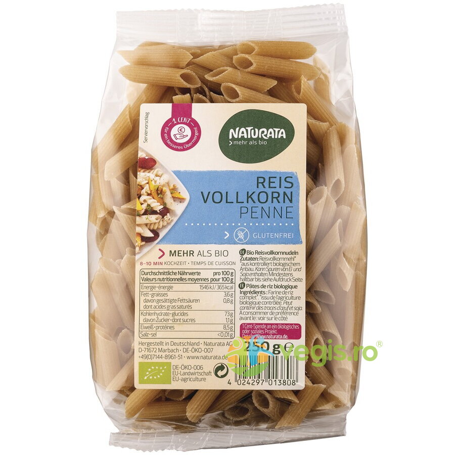 Oferte la Penne din Orez Integral fara Gluten Ecologice/Bio 250g