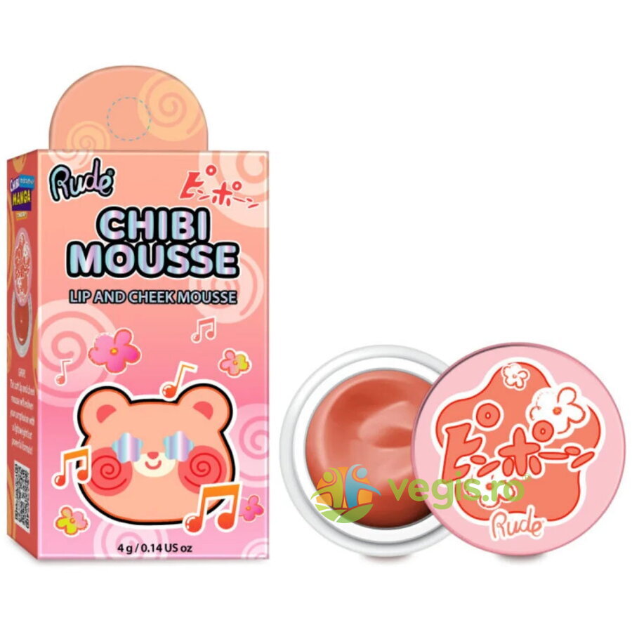 Oferte la Blush si Balsam de Buze 2 in 1 Tip Mousse Chibi Mousse Nuanta Fuzzy 4g