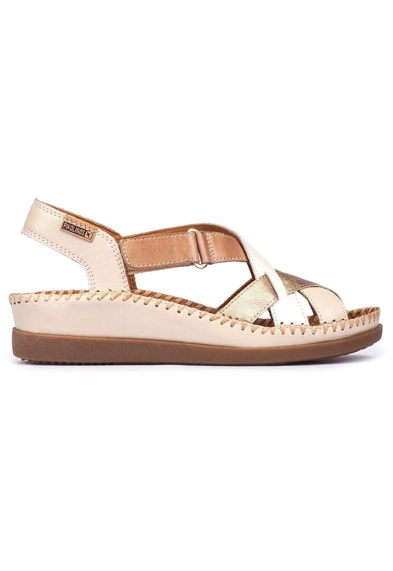 Oferte la Sandale dama Cadaques -  Piele naturala - Bej - Alb