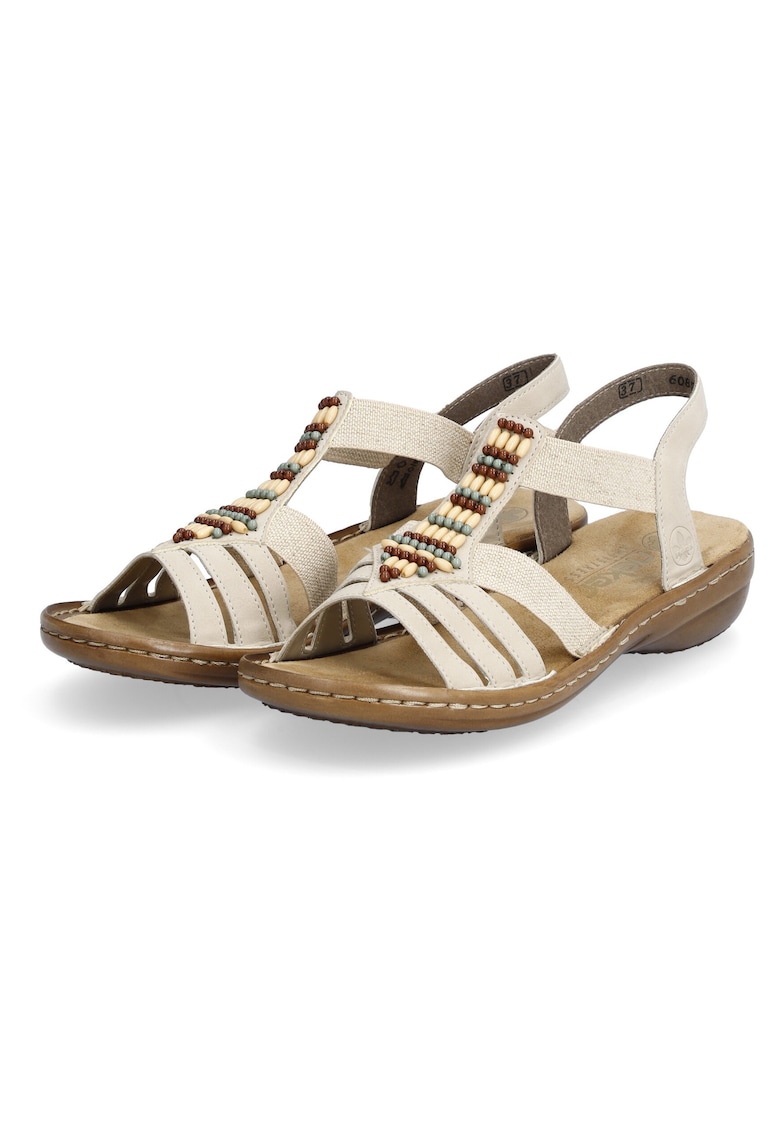 Oferte la Sandale cu platforma pentru femei -  bej - piele ecologica