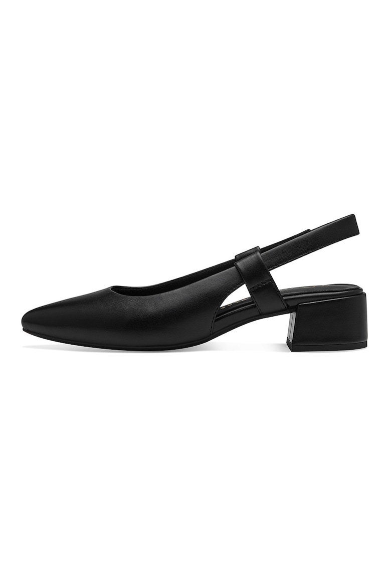 Oferte la Pantofi de piele ecologica cu varf ascutit - Negru