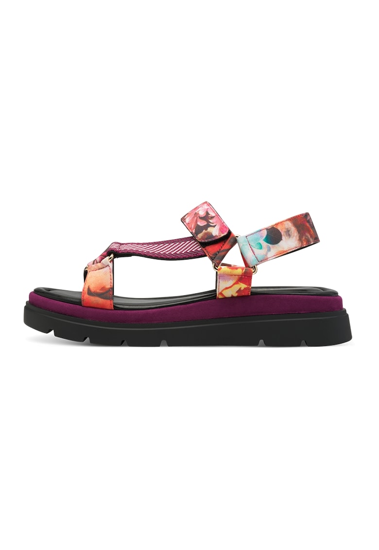 Oferte la Sandale cu platforma si barete - Portocaliu/Violet/Roz