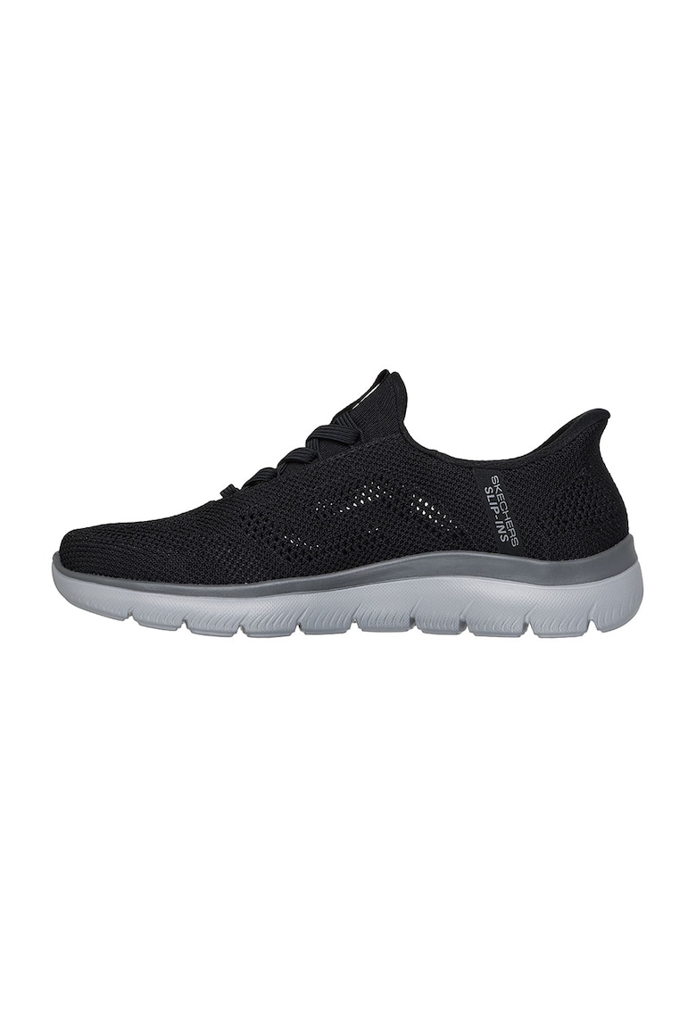 Oferte la Pantofi sport slip-on din material textil cu perforatii Summits - Negru