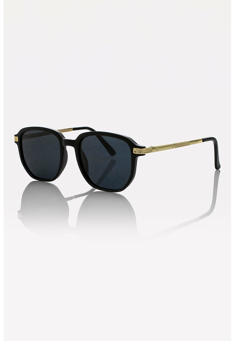 Oferte la Ochelari de soare patrati unisex cu lentile polarizate - Auriu/Negru