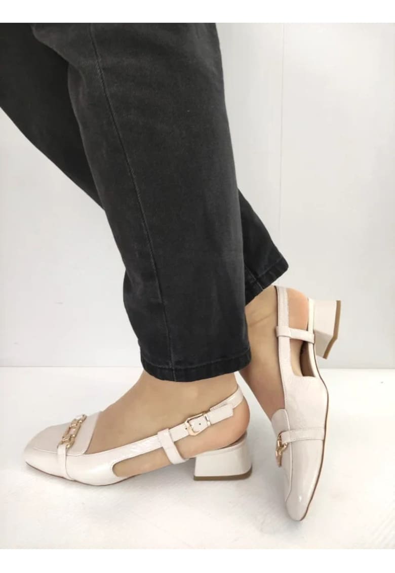 Oferte la Pantofi slingback  2950-44 Crem Lac - Crem