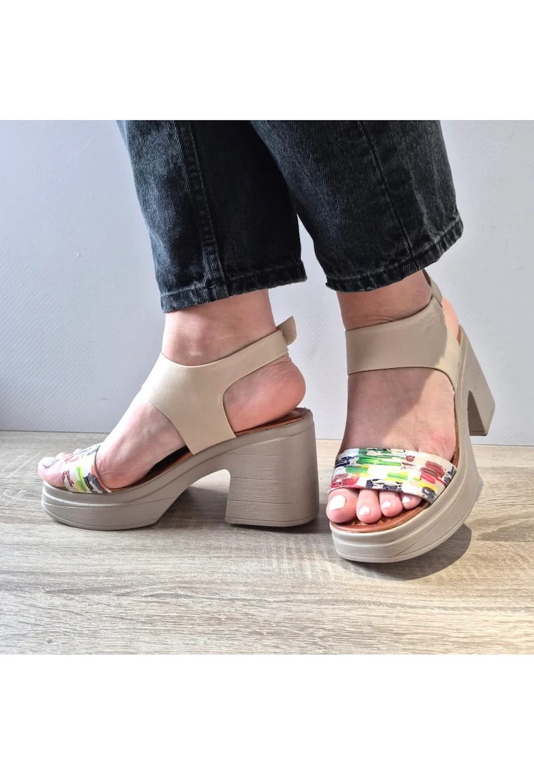 Oferte la Sandale Casual Dama  018 10906 Albe + Detaliu Labirint - Alb - Alb