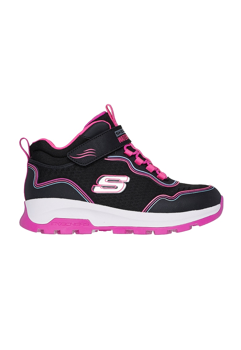 Oferte la Pantofi sport impermeabili de plasa cu garnituri de piele ecologica - Negru/Fucsia