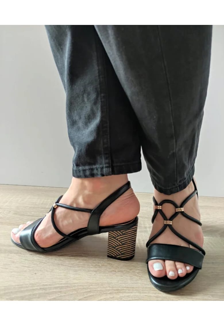 Oferte la Sandale Elegante Dama  28311-44 Negre - Negru - Negru