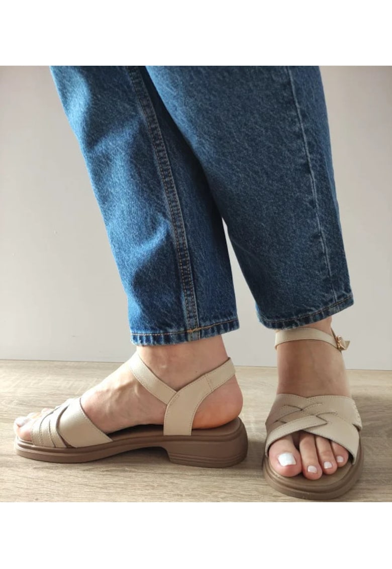 Oferte la Sandale Casual Dama  5251 Crem - Crem - Crem