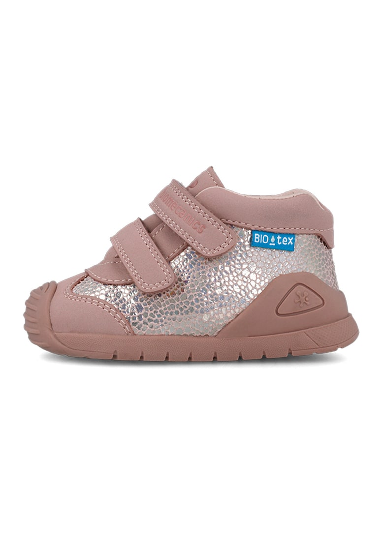 Oferte la Pantofi sport mid-cut cu velcro - Roz prafuit/Argintiu