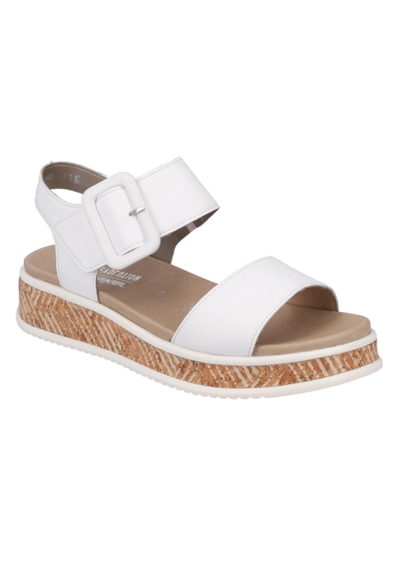 Oferte la Sandale casual - dama -  REVOLUTION - W0800-80 alb - piele ecologica - Alb