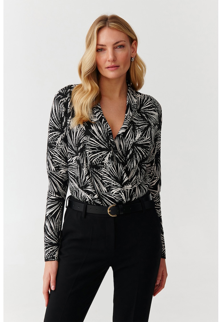 Oferte la Body cu guler sal Agatha - Alb/Negru