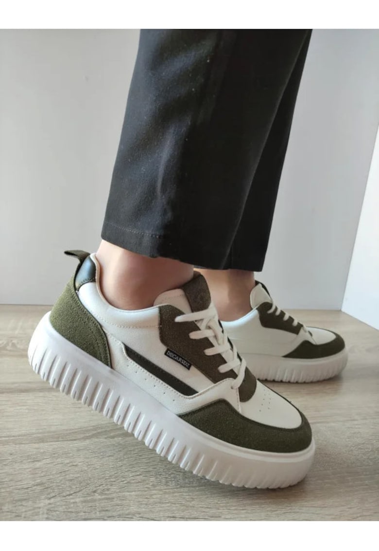 Oferte la Pantofi Casual Barbati  Y237 Albi Cu Kaki Velur - Alb - Alb