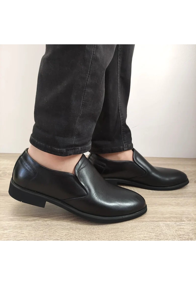 Oferte la Pantofi Eleganti Barbati Big  81139T Negri - Negru - Negru
