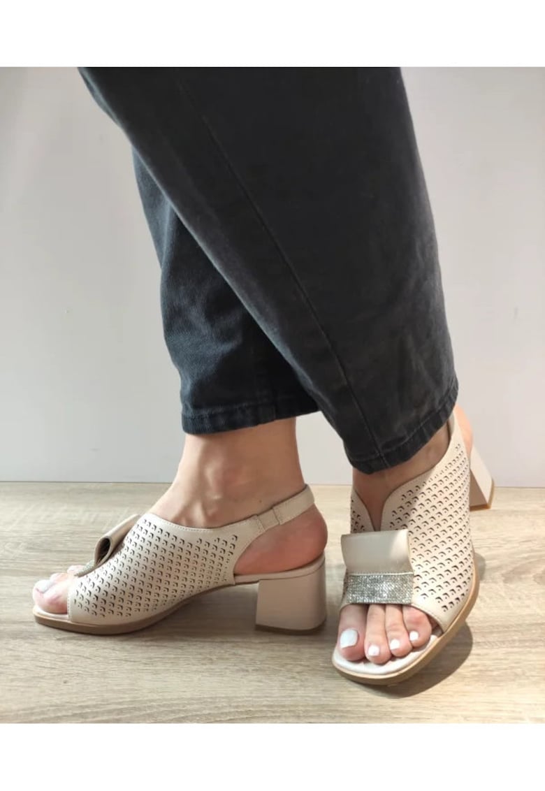 Oferte la Sandale Elegante Dama  60003A 03-N Bej - Bej - Bej