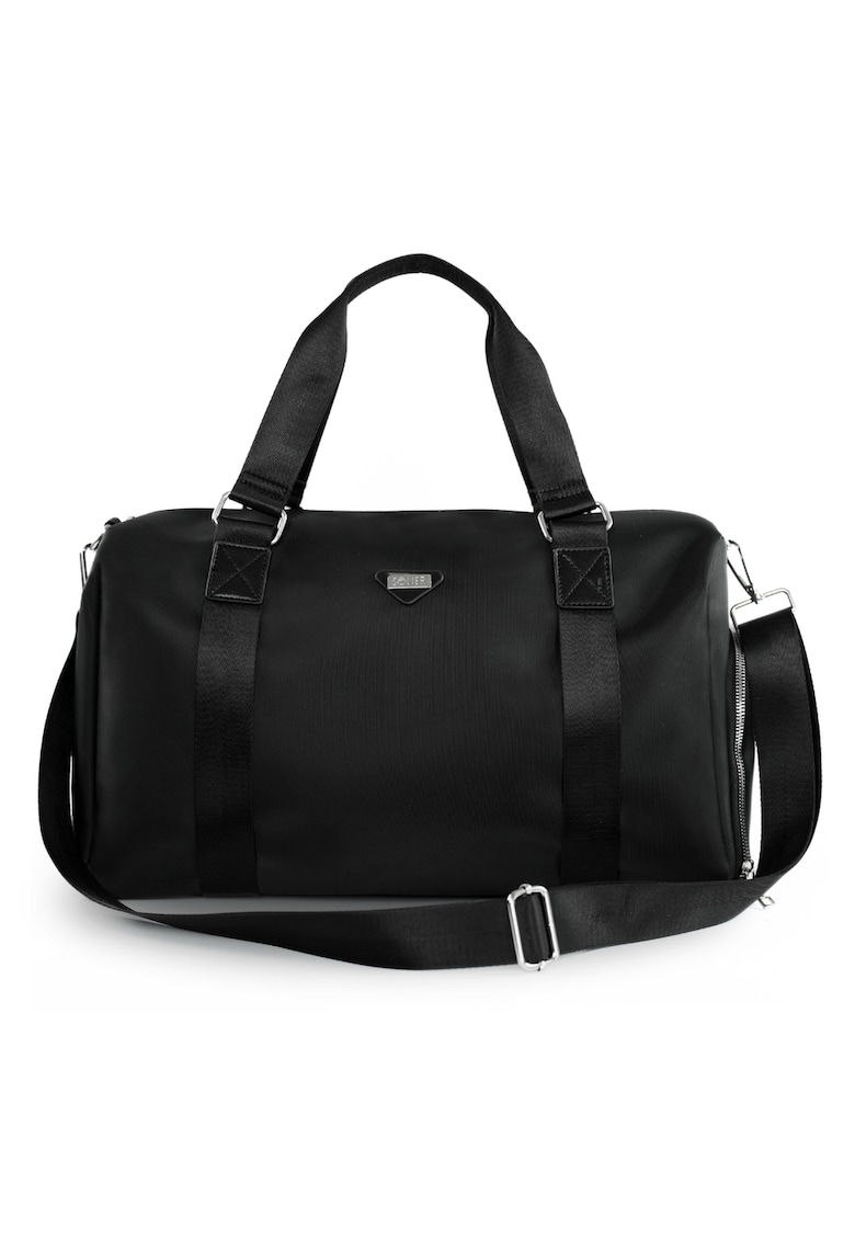 Oferte la Geanta de dama weekend  FB51 Rimma din nailon - incapatoare - impermeabila - cu curea reglabila - ideala pentru calatorii si sala de sport - Negru - 45 cm x 34 cm x 17 cm
