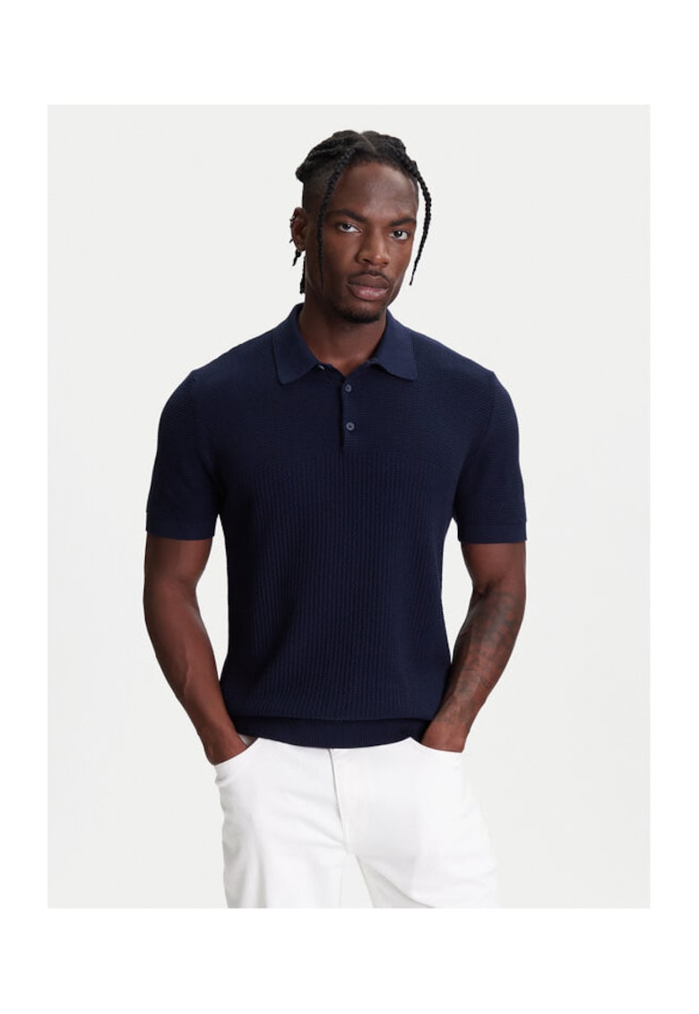 Oferte la Tricou polo barbati  1198U301H - Bumbac - Bleumarin - Bleumarin