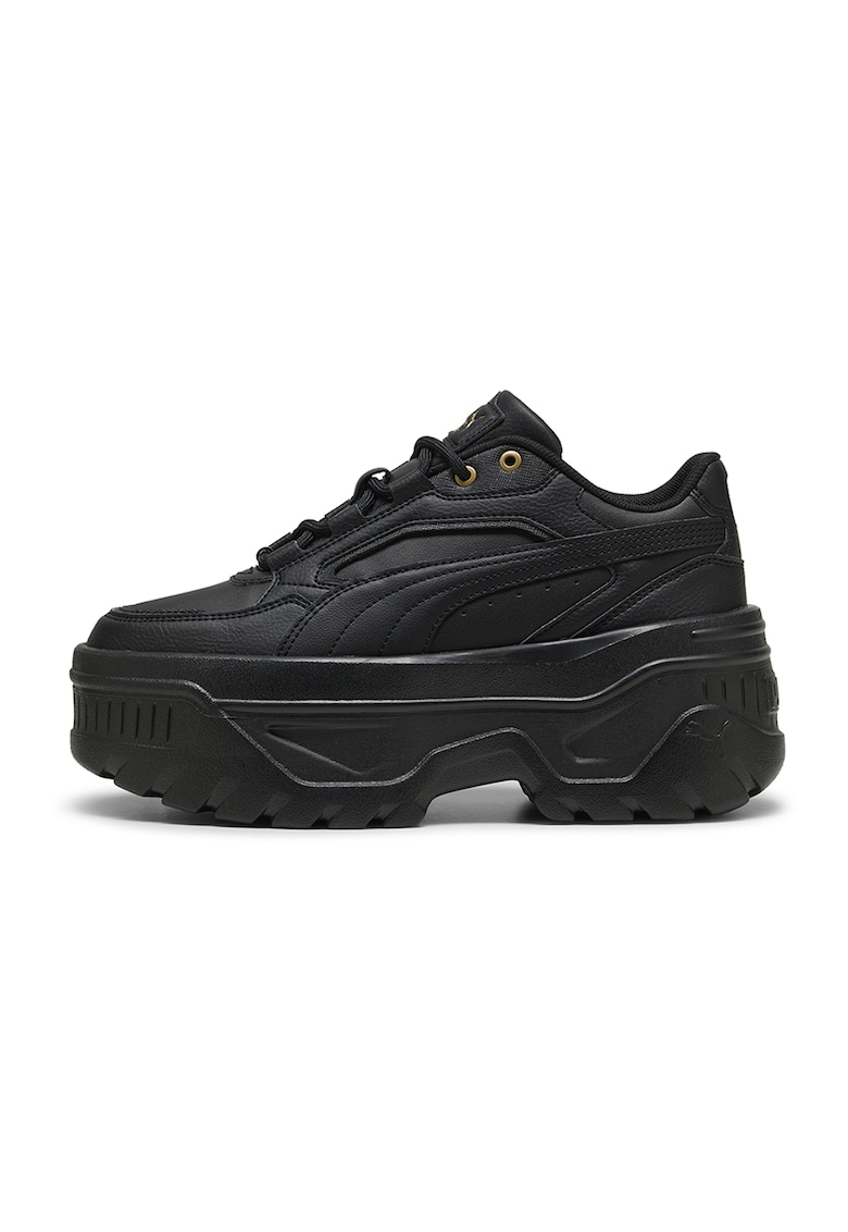 Oferte la Pantofi sport Karmen X-tra flatform de piele ecologica - Negru