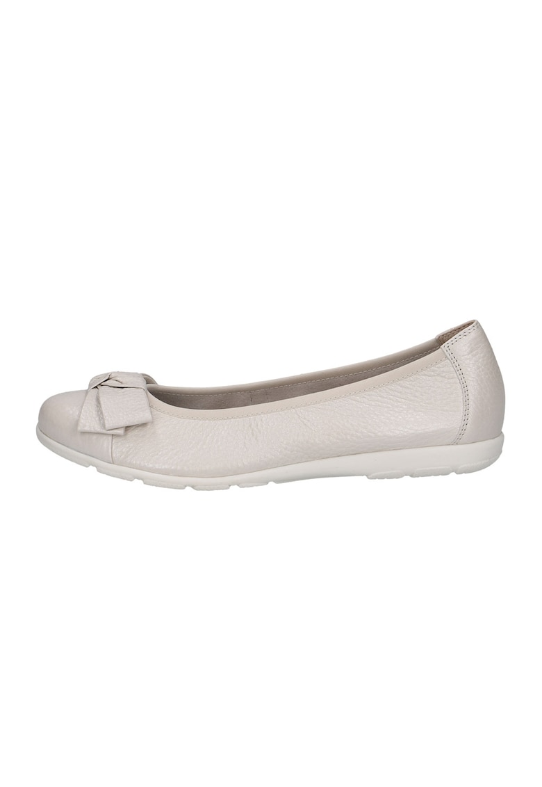 Oferte la Balerini de piele cu funda - Maro taupe deschis