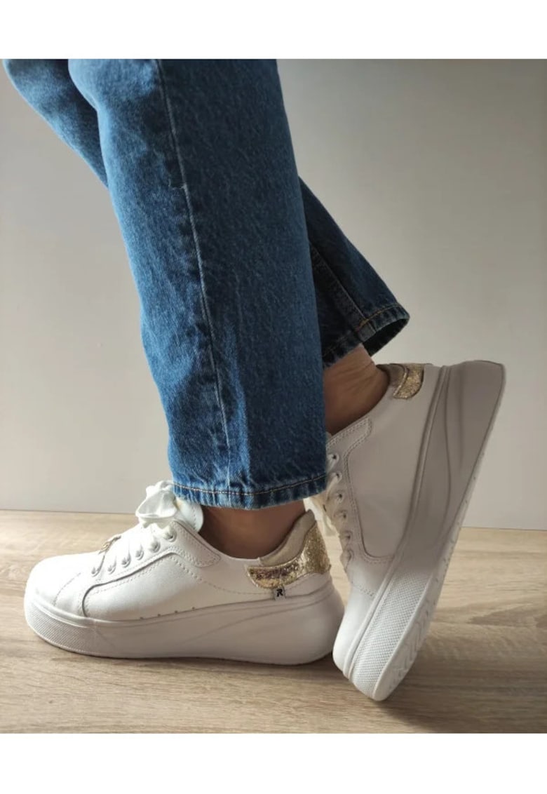 Oferte la Pantofi Sport Dama  W2303-80 Albi Cu Auriu - Alb - Alb