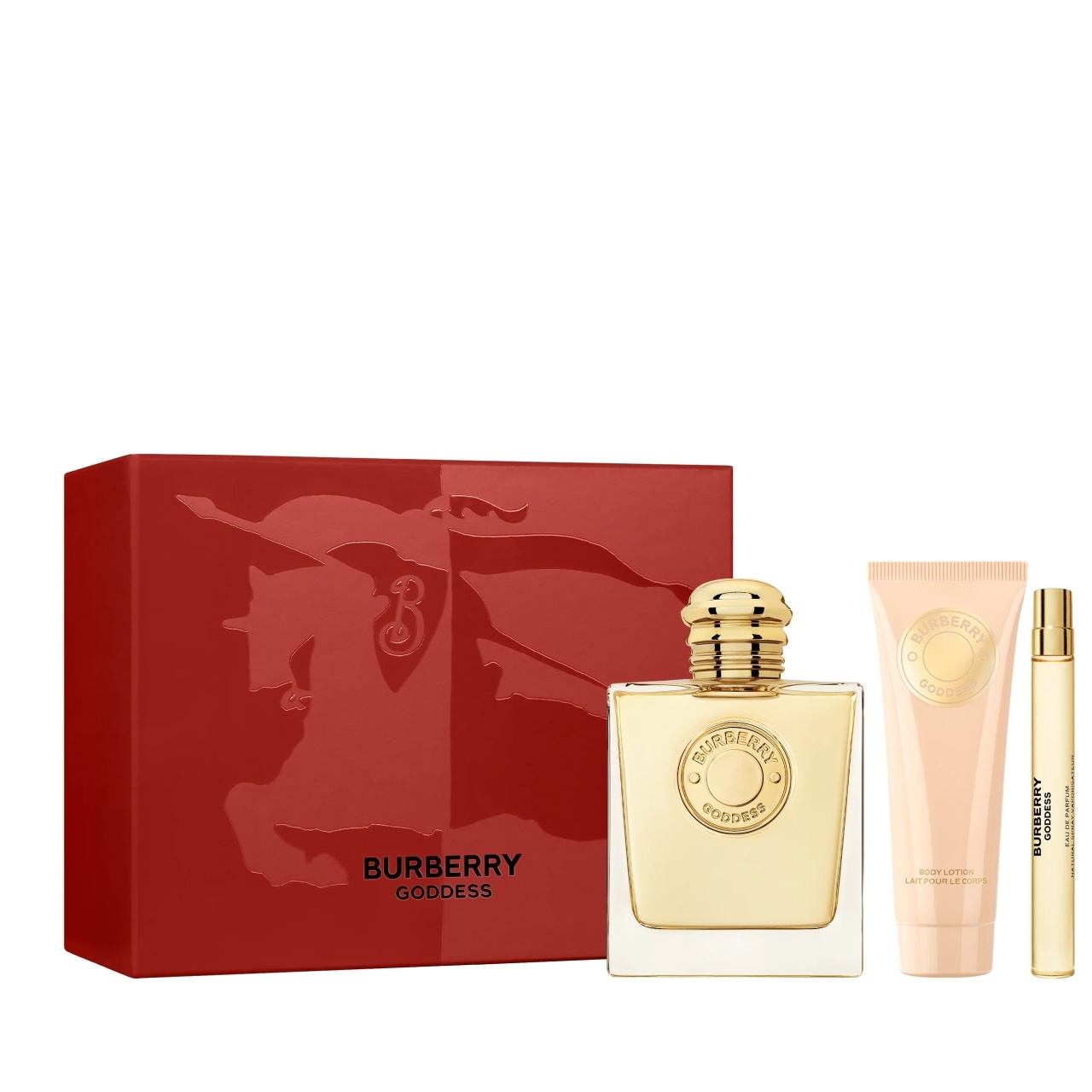 Oferte la Set cadou Goddess Burberry, Femei, Apa de Parfum, 100 ml + 10 ml + Lotiune de corp, 75 ml