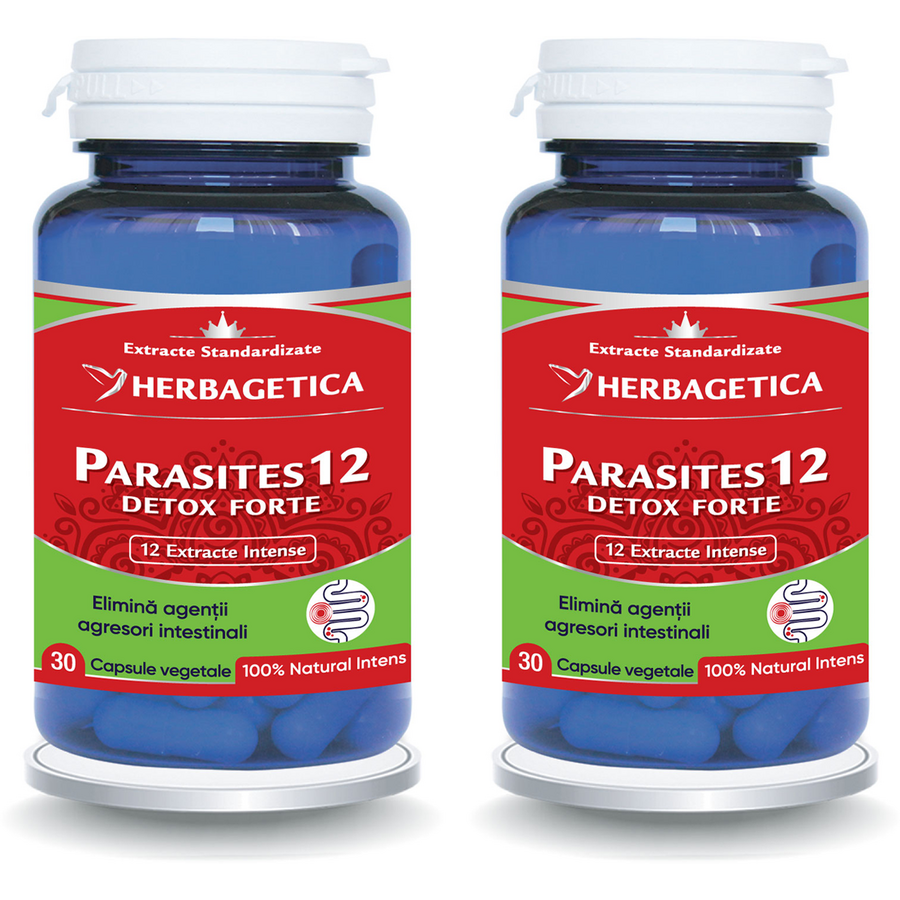 Oferte la Pachet Parasites 12 Detox Forte 30cps+30cps