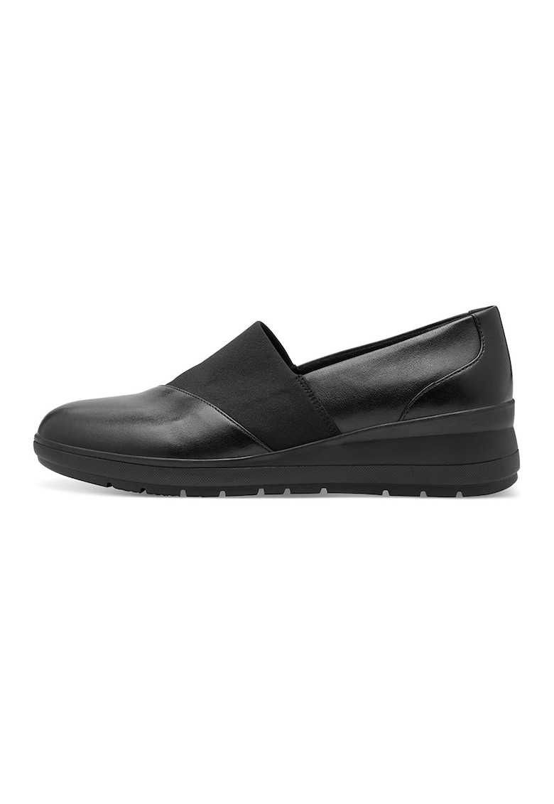 Oferte la Pantofi loafer wedge de piele ecologica - Negru