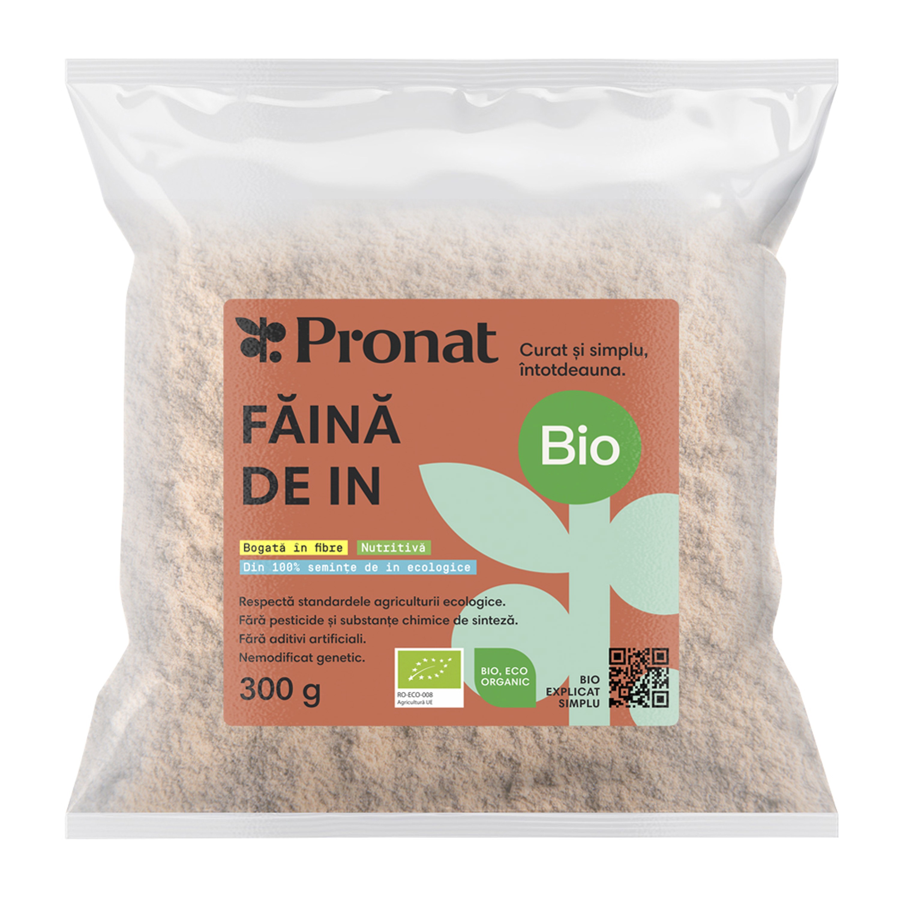 Oferte la Faina bio din seminte de in, 300g Pronat