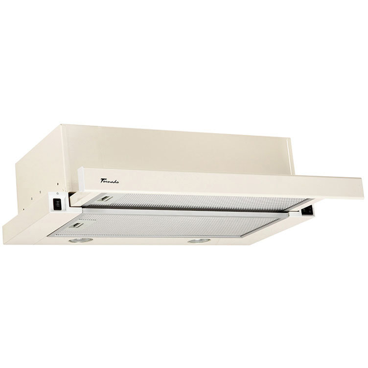 Oferte la Hota telescopica incorporabila Storm 700 (50) 1 motor latime 50 cm 3 viteze absorbtie 700 m3/ora Bej