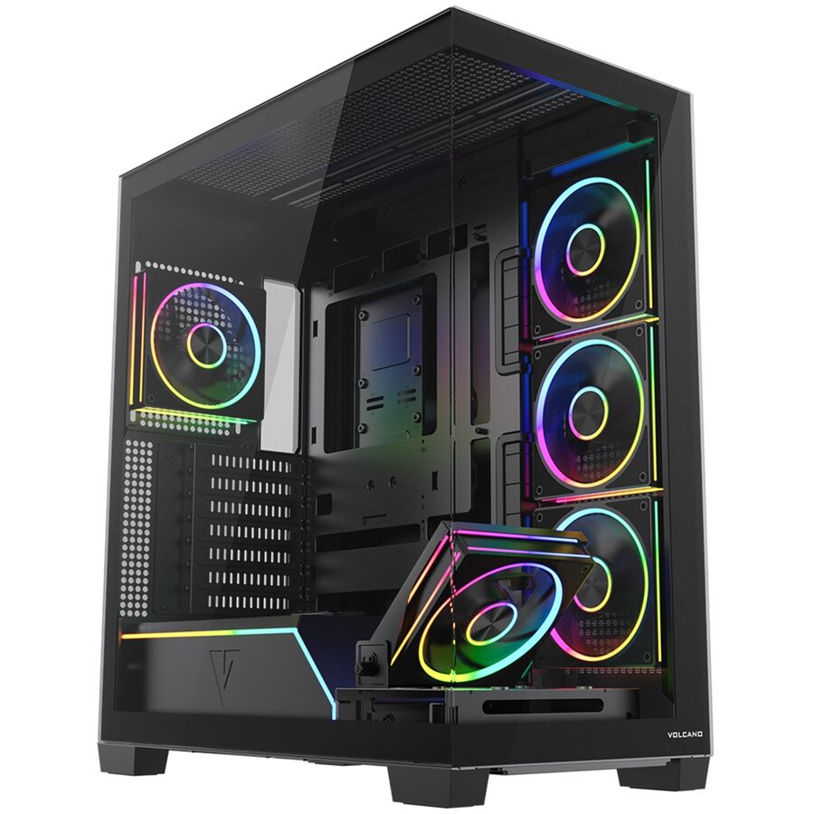 Oferte la Carcasa Volcano Stellar Plus ARGB Midi 5F Negru