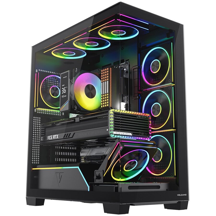 Oferte la Carcasa Volcano Stellar Plus ARGB Midi 8F Negru