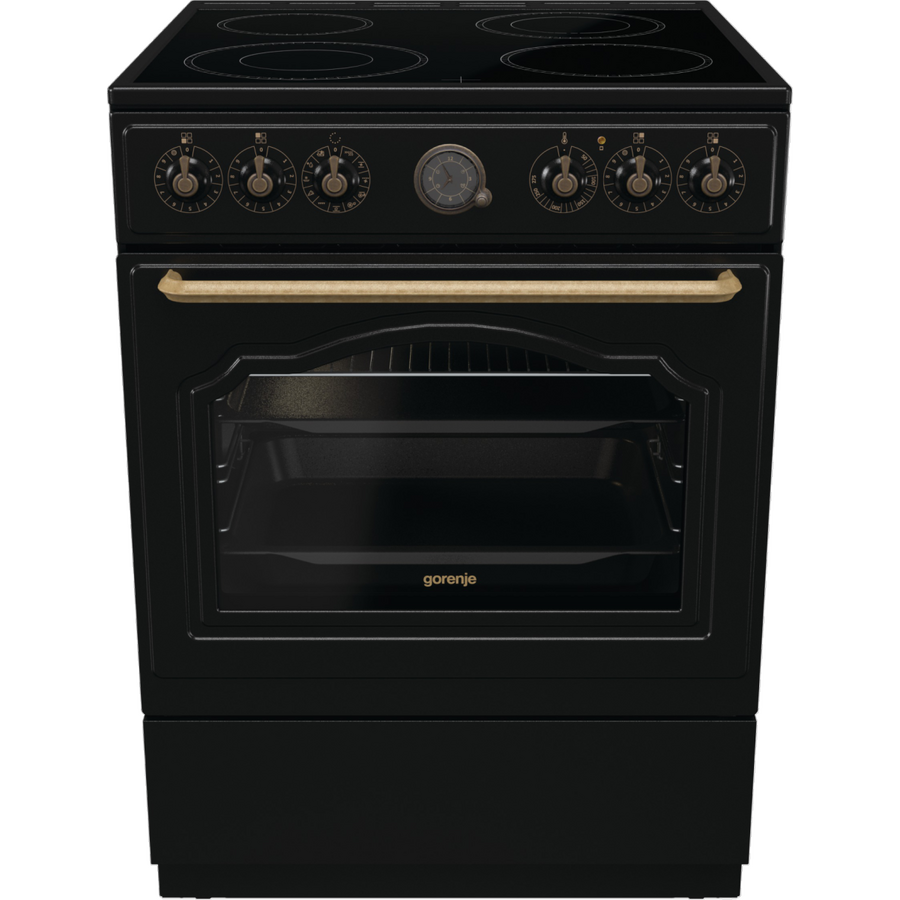 Oferte la Aragaz Electric Classico GECS6B71CLB Plita Vitroceramica cu 4 Zone de Gatit Cuptor 71L Clasa A 60CM Negru