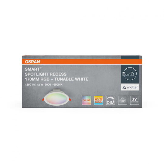 Oferte la Spot LED 000004099854475696 Smart Wi-Fi Mat 12W 1250lm Lumina Alba si Color(3000-6500K) IP20 Alb