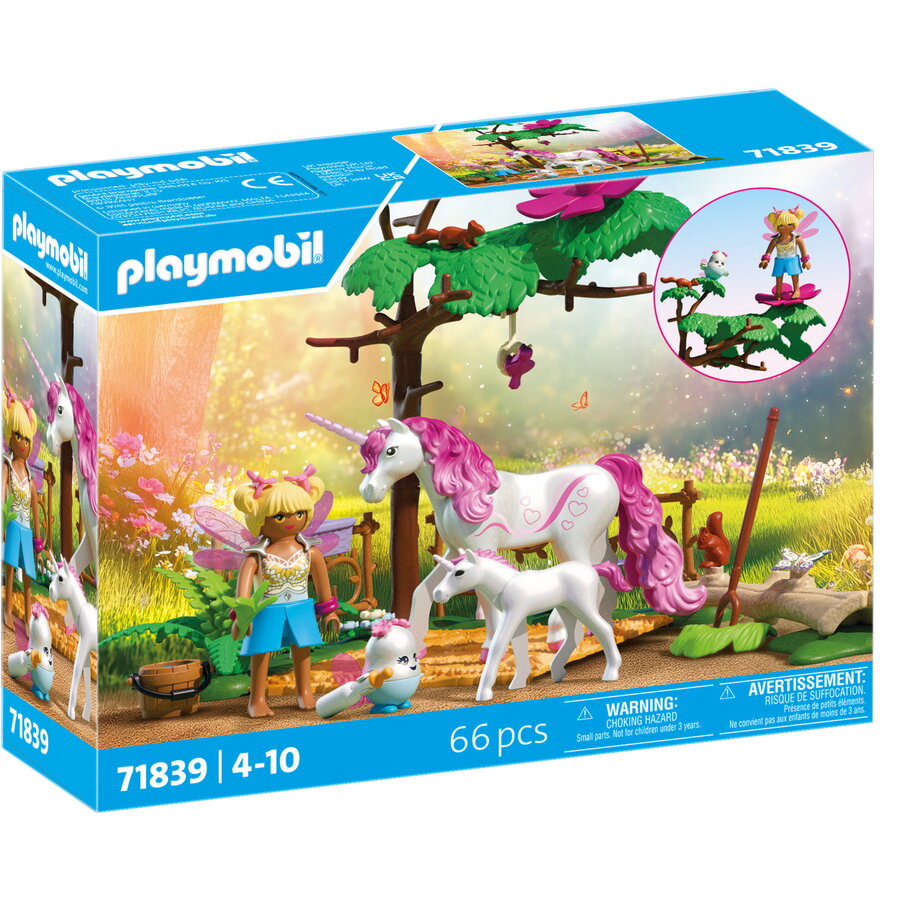 Oferte la Set de Constructie Unicorni magici Grajd unicorn mama si pui 66 piese +4 ani