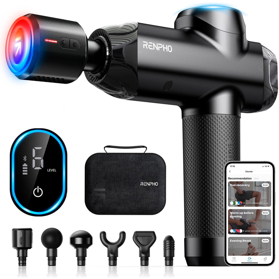 Oferte la Aparat Masaj Power+ Thermacool Massage Gun (black)