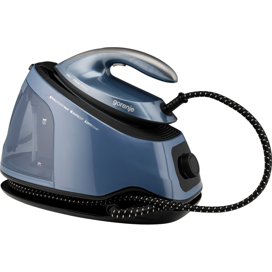 Oferte la Statie de Calcat cu Generator de Abur SGD3000BBK Debit Jet Abur 480G/Min Rezervor Apa 1.5L Talpa Ceramica Putere 3000W Albastru/Negru