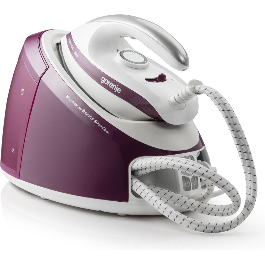 Oferte la Statie de Calcat cu Abur SGD2800WV Debit Jet Abur 500G/Min Rezervor Apa 1700ML Talpa Ceramica Putere 2800W Alb/Visiniu