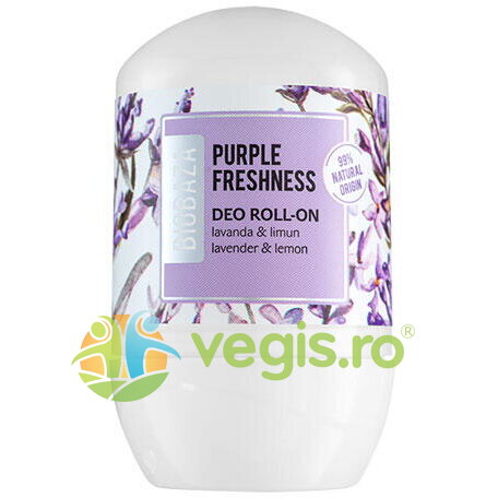 Oferte la Deodorant Roll-On Natural pentru Femei pe Baza de Piatra de Alaun cu Lavanda si Bergamota Purple Freshness 50ml
