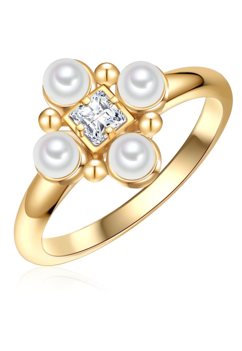 Oferte la Inel placat cu aur de 14K si decorat cu perle