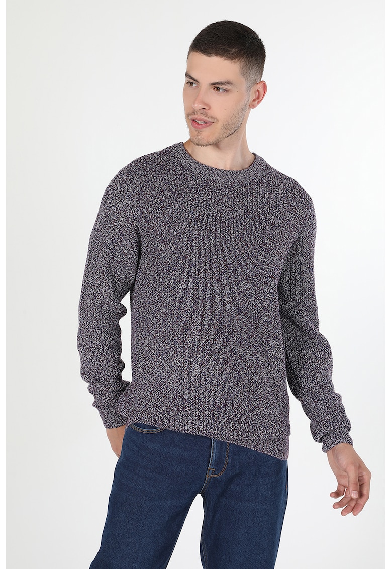 Oferte la Pulover uni cu decolteu rotund - Violet
