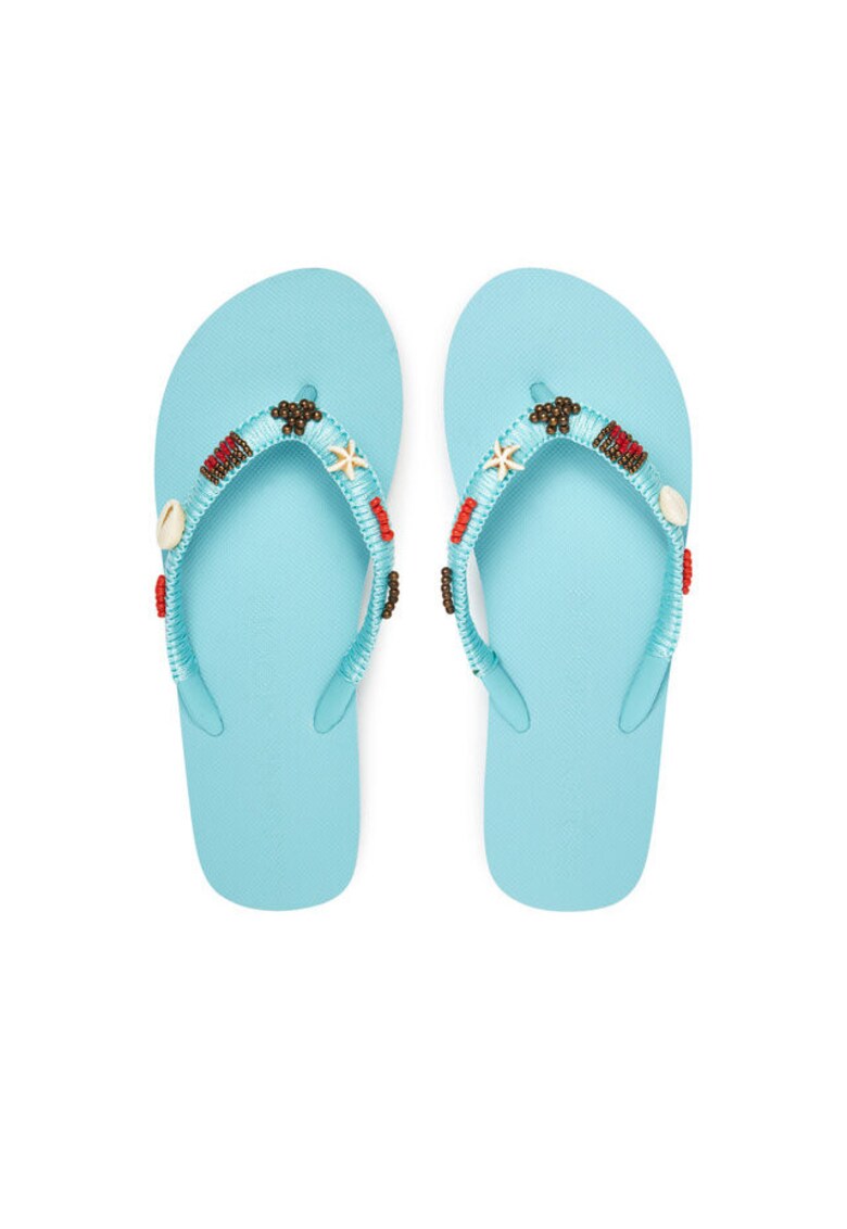 Oferte la Papuci flip-flop dama  LUCEROS TAHUATA - Textil - Turcoaz - Turcoaz