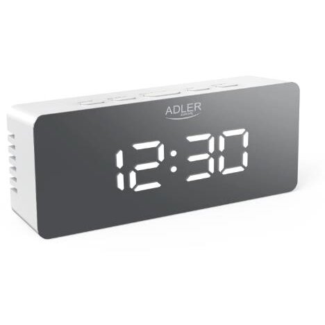Oferte la Ceas cu Alarma Digital AD1189w Efect Oglinda Temperatura LED Alb