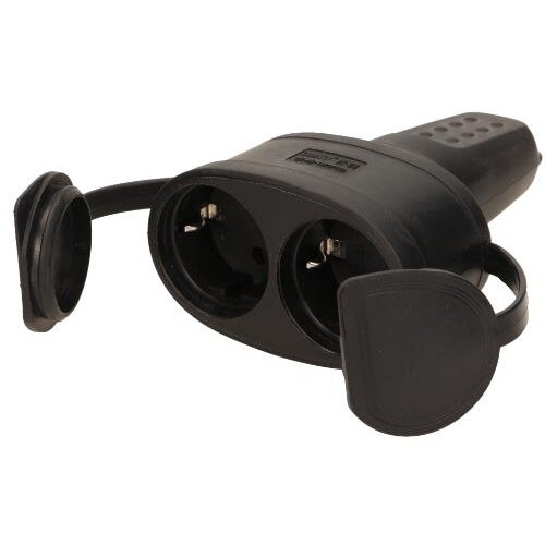 Oferte la Priza de Exterior OR-AE-13117 (GS) Soclu Ermetic Protectie Dubla cu Capac IP44 16A Negru