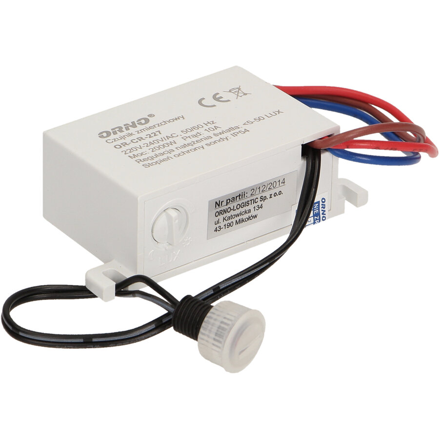 Oferte la Mini Senzor Crepuscular OR-CR-227 Cu Sonda Externa IP54 Alb