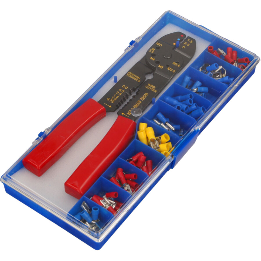 Oferte la Set Cleste Dezizolat Taiat Sertizat Cablu Plus Papuci Izolatie OR-AE-13136 Multicolor