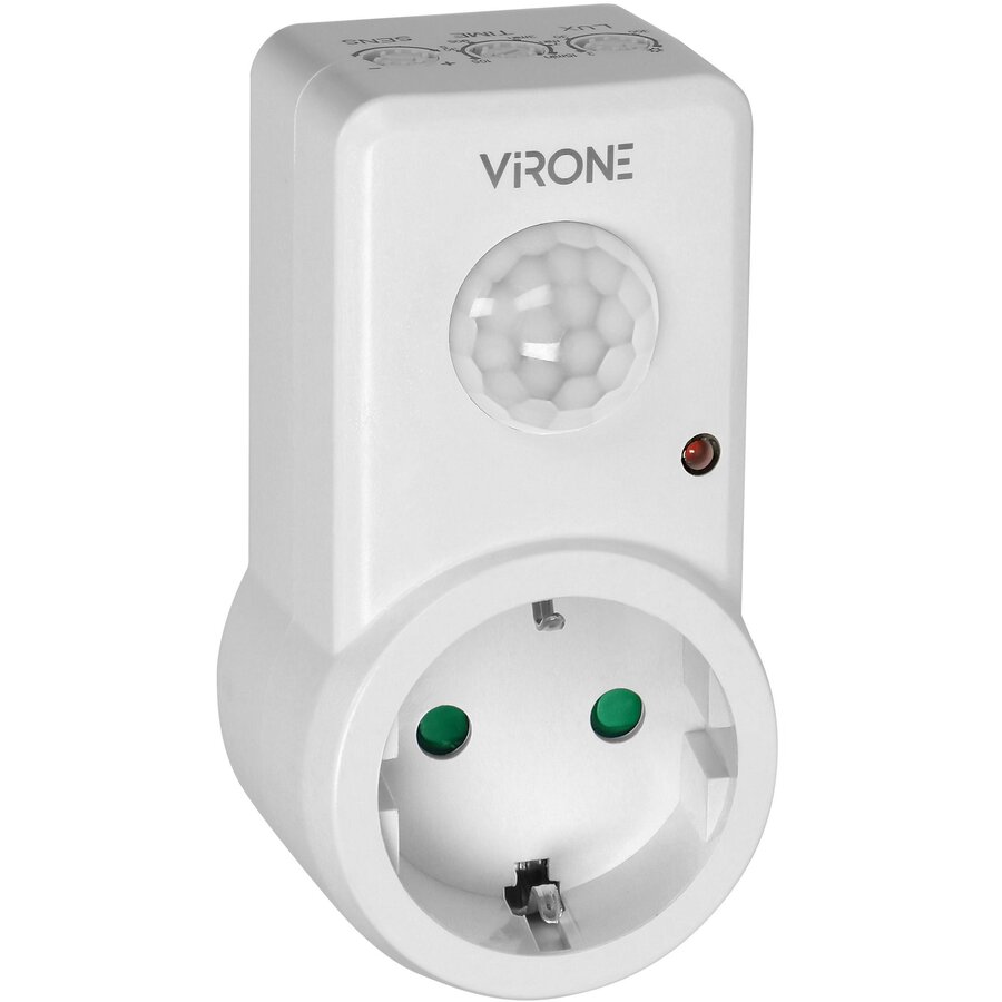 Oferte la Priza Schuko MS-1(GS) cu Senzor de Miscare Sarcina Maxima 1200W 120° IP20 Alb