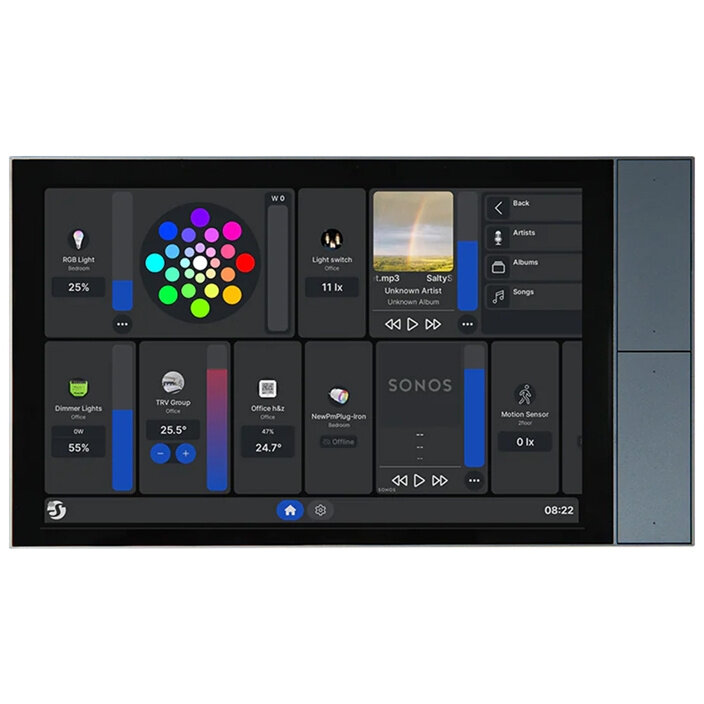 Oferte la Senzori Wall Display XL, Ecran tactil 10.1 inch, WiFi, Bluetooth 5.4, Functie de monitorizare energie, Control temperatura si lumina, Gri