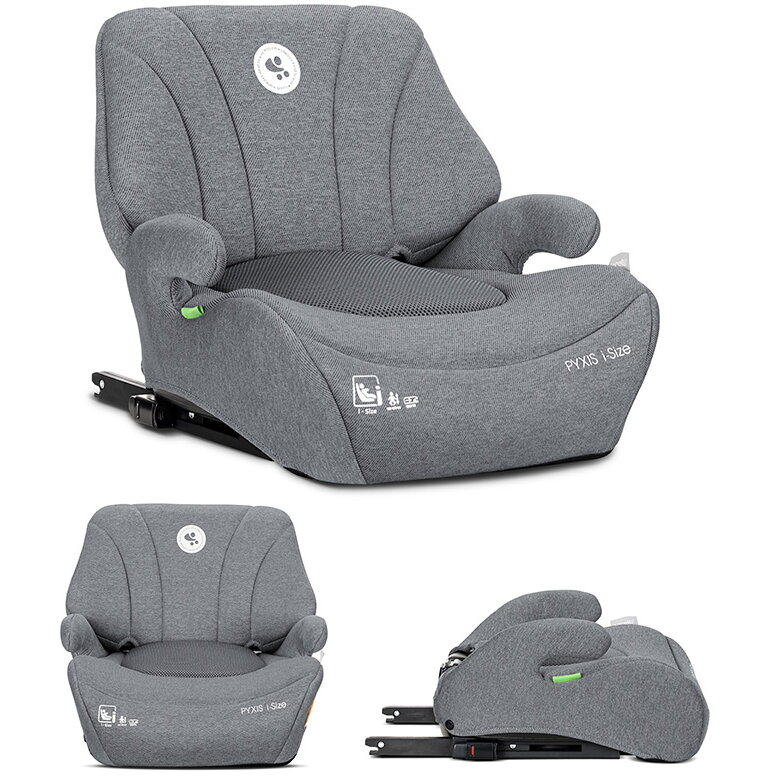 Oferte la Inaltator Auto pentru Copii Pyxis i-Size Isofix tip Booster cu Spatar Detasabil 6-12 Ani 125-150 Cm Grey